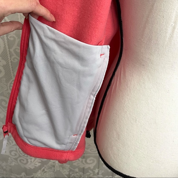 SOLD! Columbia June Lake Sweater Pink Salmon Full Zip Mock Neck Sweater Small - Picture 6 of 11